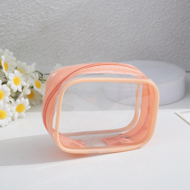 Small Clear Figure Display Bag with Keychain Portable Zipper Waterproof Mini Doll Pouch Carrying Case for Figures Collectibles