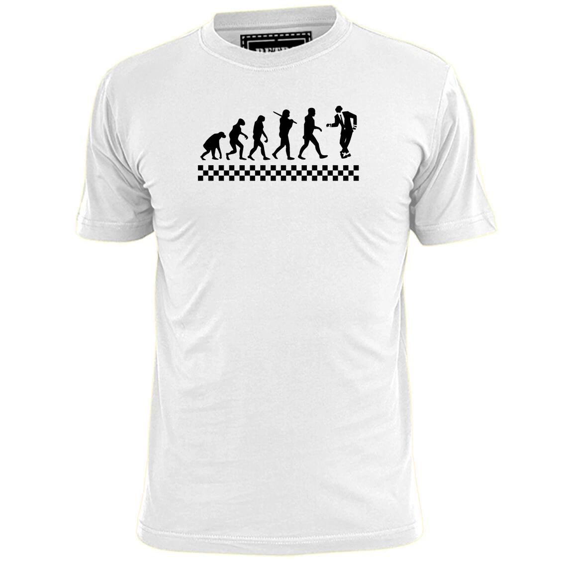 Mens Evolution Of Rude Boy 2 Tone Ska T shirt Specials Madness Hall Rude Boy 3XL