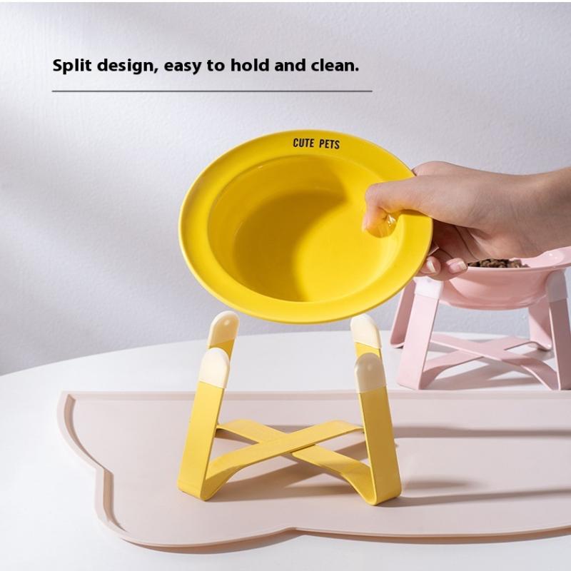 Cerc Bowl Pet Bowl With Iron Stand Protect Cervical Spine Small Size Dog Bowl Smart Bowl For S Pet Supplies