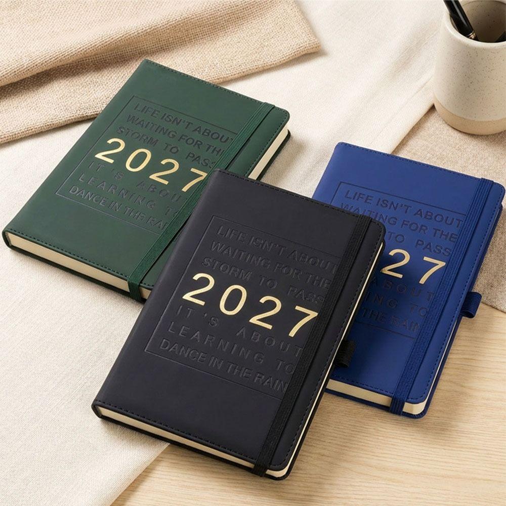 Agenda A5 2027 Manuale per l'Efficienza in Inglese Planner 365 Giorni con Calendario Lista delle Cose da Fare Blocco Note Cancelleria per Scuola Ufficio