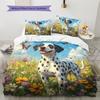 Biancheria da letto con motivo dalmata sull'erba Decorazione per la casa Regalo di compleanno (1 * copripiumino + 2 * federa, senza nucleo)