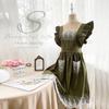Weibliche Frauen Schürze Baumwolle Leinen Schürzen Kleid Garten Café Küche Kochen Florist Palace Stil Vintage Mode Kleid Aproning