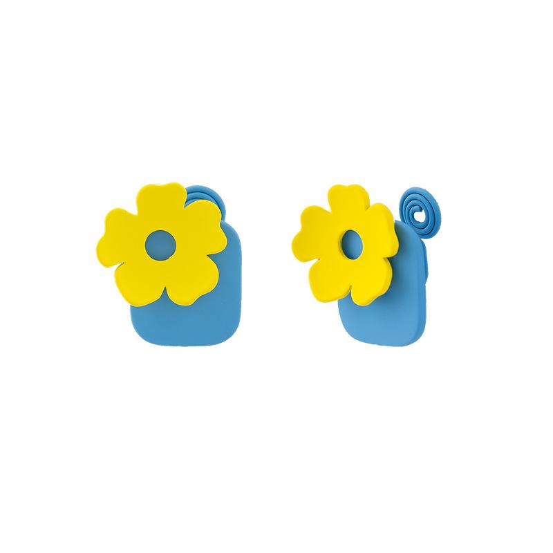 

Простые цветы, геометрическая свежая модная катушка от комаров, без пирсинга, зажим для ушей