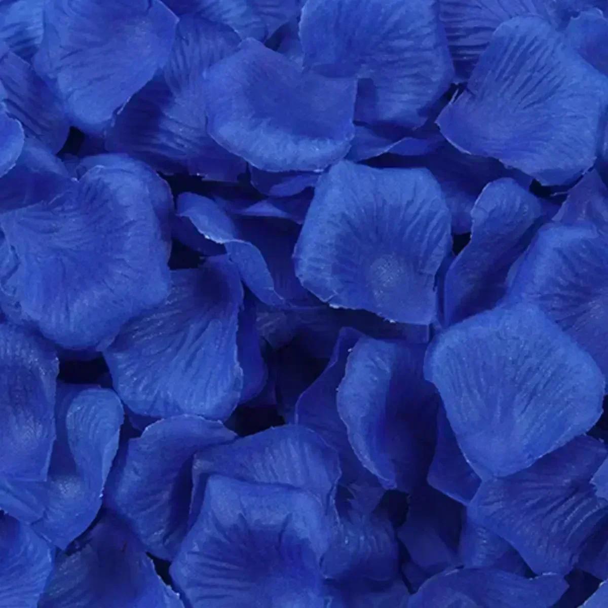 

Artificial Rose Petal Multicolor Simulation Silk Rose Flowers Petals For Valentine s Day Wedding Party Home Decoration Wholesale (Blue,100PCS- (1Pack))