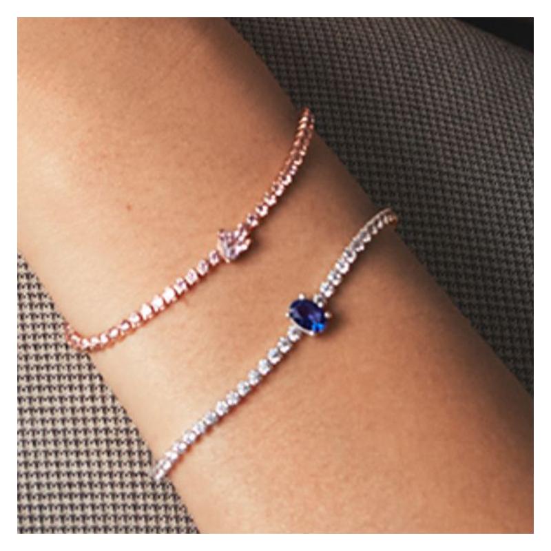 Pandora Sparkling Pavé Tennis 925 Silver Bracelet Women's 590039C01