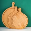 1Pcs Stone Cutting Bamboo Pizza Tray Platter Baking Tray New Wooden Pizza Board  Kitchen Tool