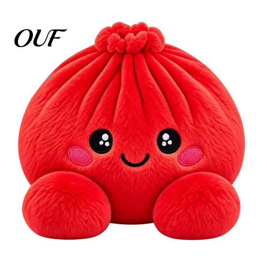Durable Stuffed Toy Giant Dumpling Pillow, Cute Plush Steamed Bun Stress Relief Squeeze Toy, Decorative Food Slow Rebound Soft Stretch Decompression