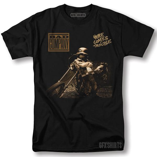 Футболка Bad Company Here Comes Trouble Концертный Тур Мерч Винтажная Графическая Футболка Унисекс Футболка XXXXL