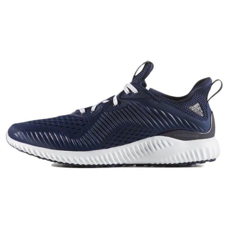 Adidas Alphabounce Cushioning Non-Slip Low-Top Running Shoes Men Sneakers Blue White CQ1341