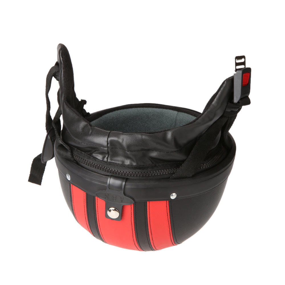 

Мотоциклетный скутер, полукожаный шлем с открытым лицом и козырьком, УФ-очки, ретро, ​​винтажный стиль, 54-60 см красный