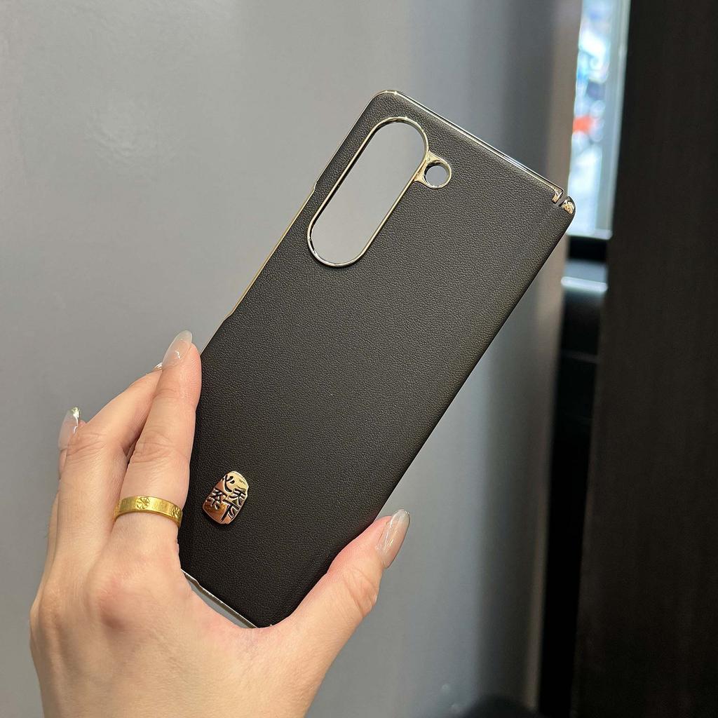 For Samsung Galaxy Z Fold 7 Case Luxury PU Leather Skin plating Protective Back Cover Case For Samsung Z Fold 7 6 5 4 3 Se Shell