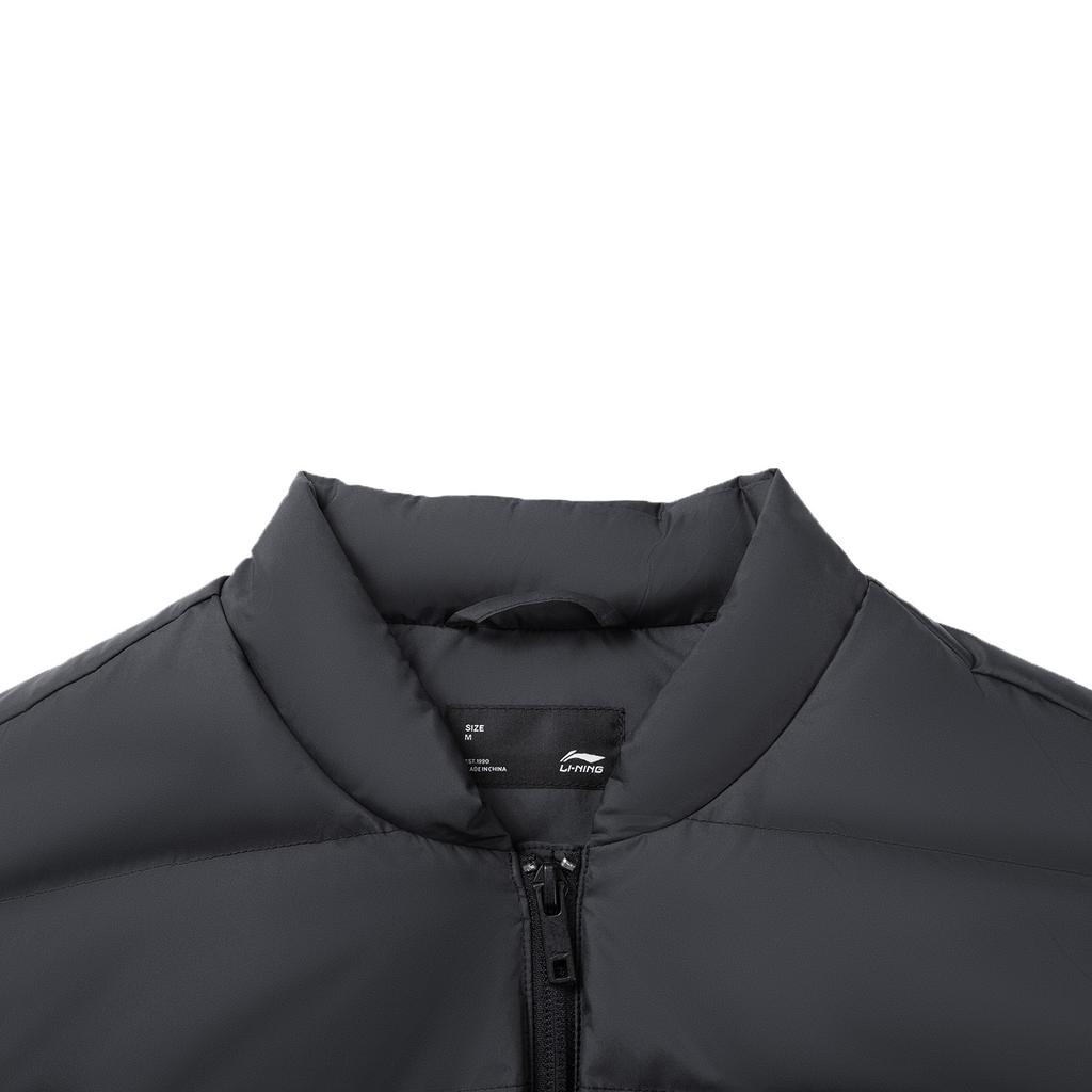 Li Ning Sport Lifestyle Series Stand Collar Letter Brand Logo Down Vest Women Vest AMRV040-3