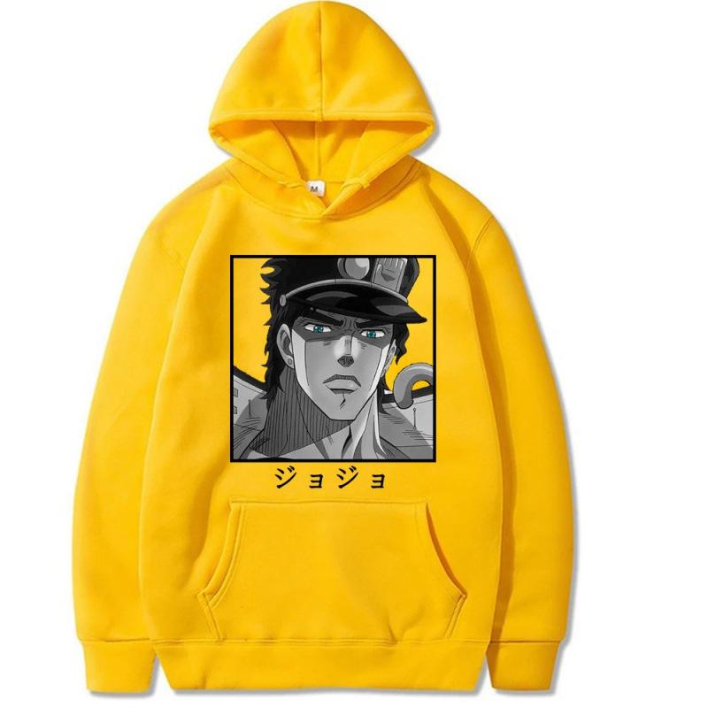 

JoJo s Bizarre Adventure Осень Зима Флис Уличная одежда Топы Графическая печать Толстовки 3XL