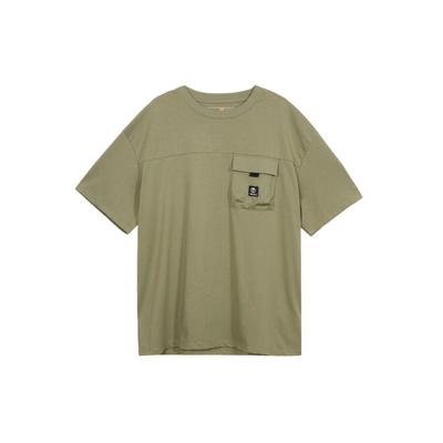 Timberland Round Neck Loose Fit Pullover Comfortable Casual Short Sleeve Drop Shoulder T-Shirt Unisex T-Shirt Green A5UMU-590