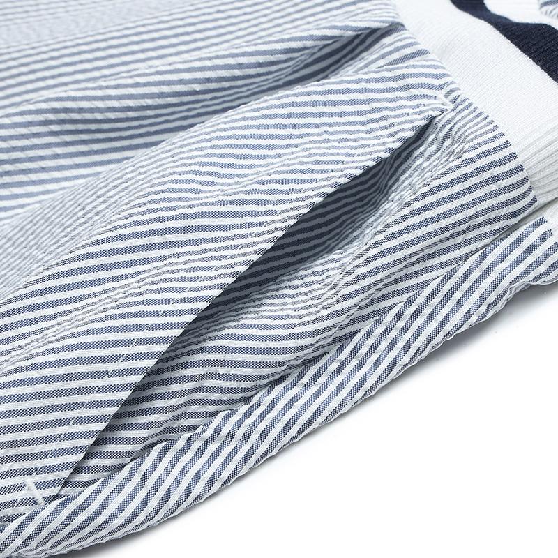 Fila Original Fashion Versatile Casual Simple Comfortable Striped Sleeveless Dress Women Dresses Cloud-Mushroom-White F11W529314F-WT