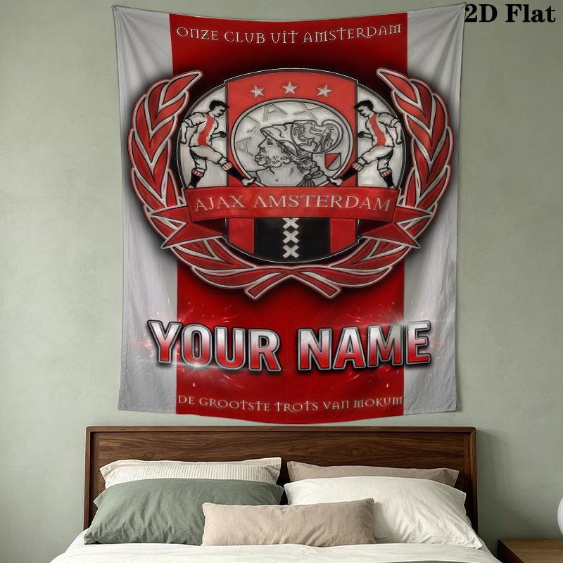 Afc Ajax Wall Hanging Printed Fabric Blanket Decorative Tapestries for Bedroom Living Room Home Decor