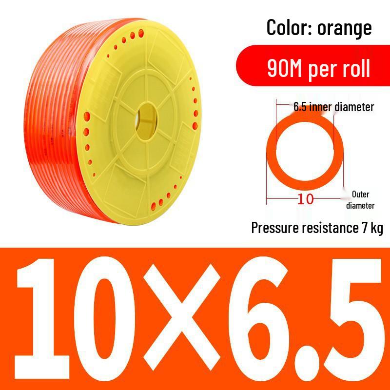 Pressure-Resistant Explosion-Proof PU Air Hose - Flexible, High-Pressure Air Pump Compressor Hose, Transparent Pneumatic, 6MM/12MM.