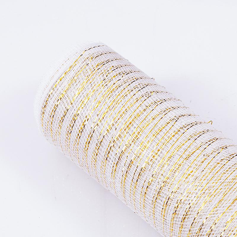 Silver Gold Mesh Net for Christmas Decorations & DIY Flower Wrapping – 10 Meters