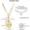 4555cm Chunky Gold Necklace for Women, Heart Pendants Necklace Sun Flower Necklace Fashion Hip Hop Choker Gift