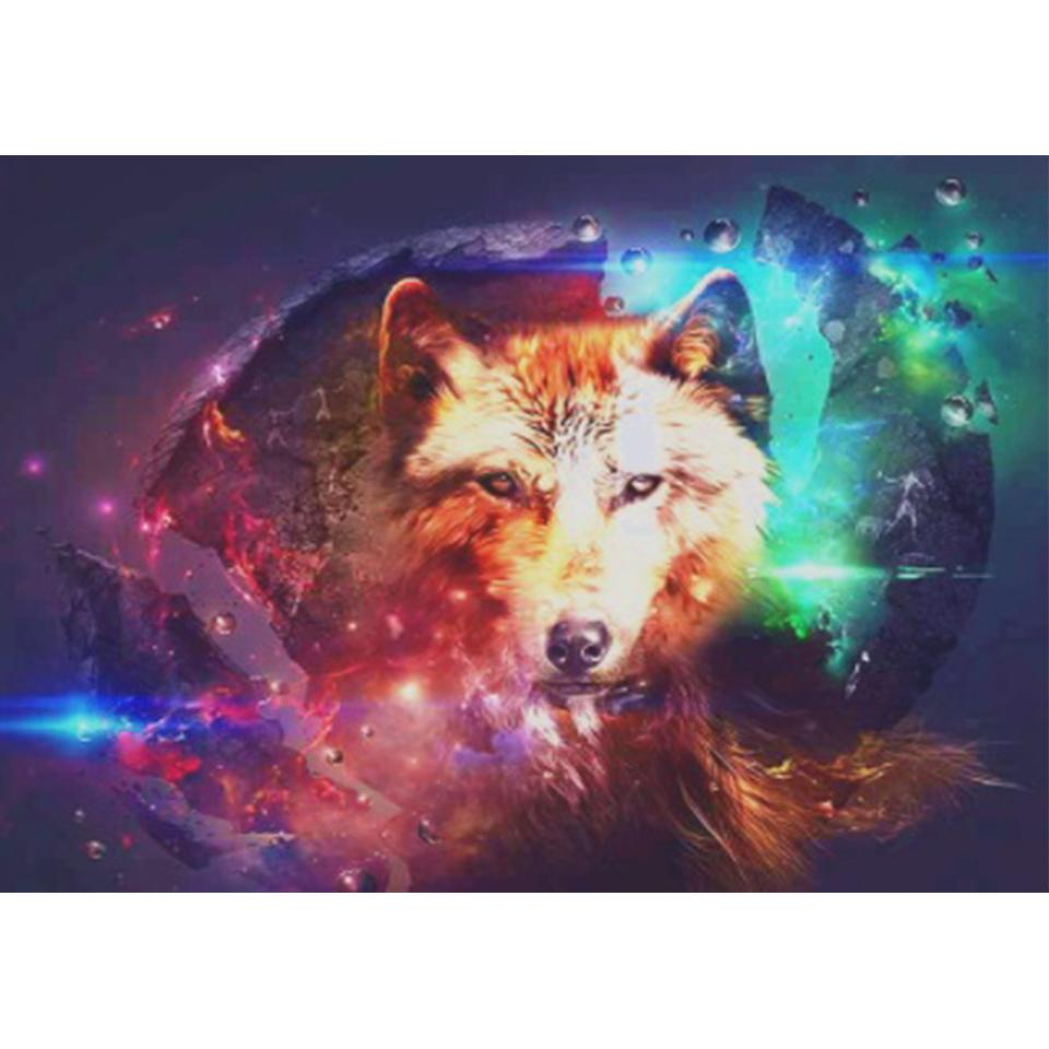 

5D DIY алмазная живопись животное волк в форме горный хрусталь картина полная алмазная вышивка мозаика подарок домашний комплект украшения Full Round 20x30CM