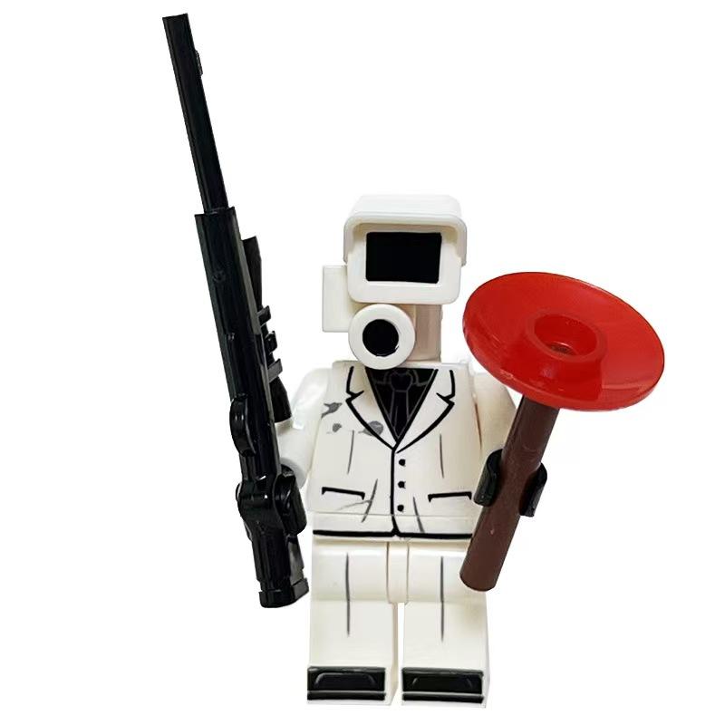 Skibidi Toilet Men Vs. Monitor Building Blocks Super Titan TV Man Sound Man Children's Toy Birthday Building Block Brick Gift