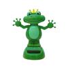 Cartoon Shaking Hand Doll Frog Shape Swing Dancing Doll Solar Powered Frog  Home Decoration