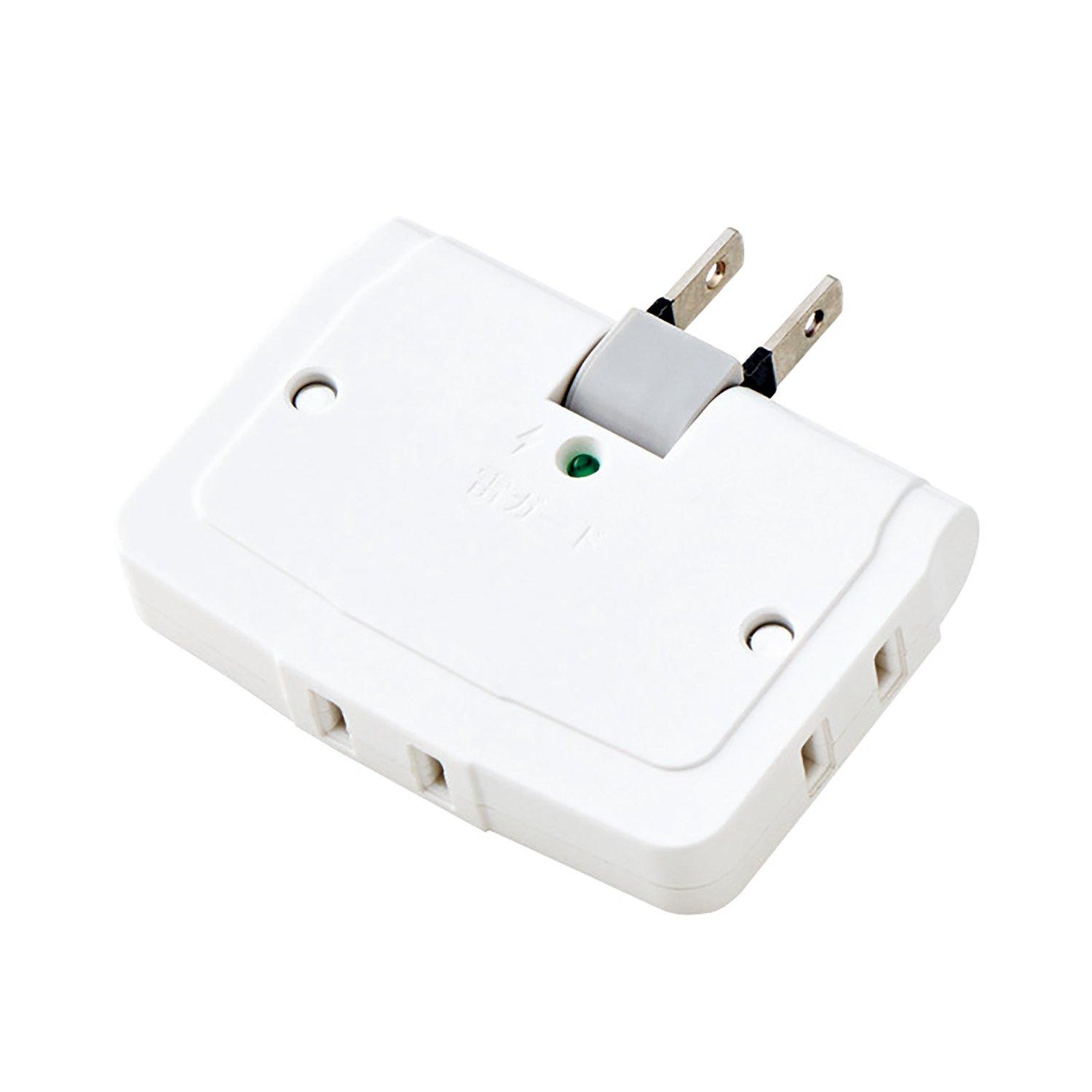 

ELECOM Power Tap Corner Tap Swing Plug Lightning Guard 3 порти Білий T-KTR04WH