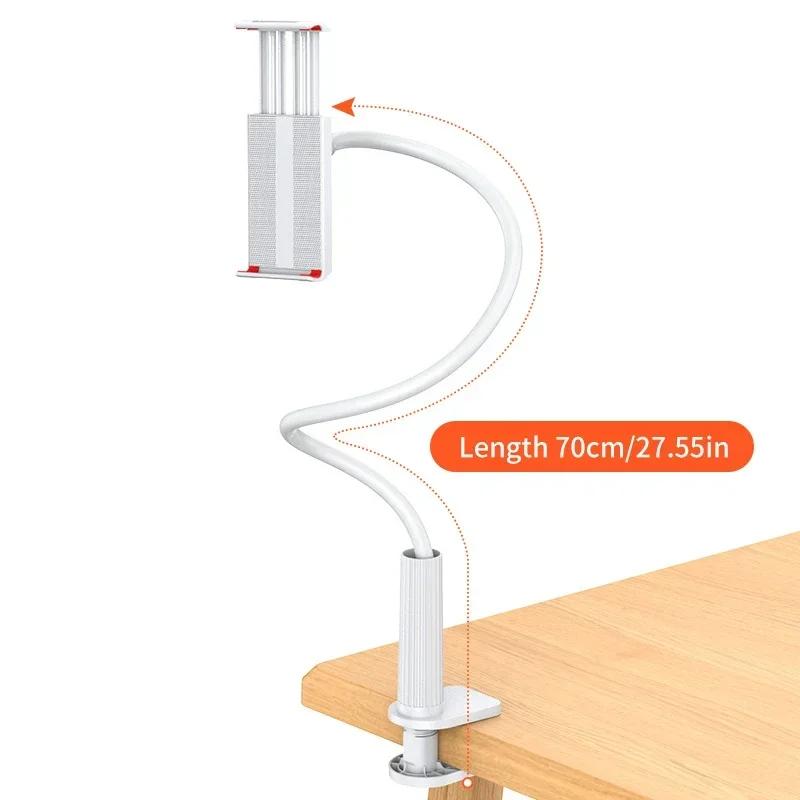 2PCS 70CM Swing Arm Phone Tablet Holder, Multi-angle Adjustable Lazy Bracket for Bed Desktop Watching