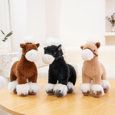 Horse Doll 2026 Good Luck In Year of The Horse Doll High Simulation Russian War Horse Shape PP Cotton Filling Zodiac Pony Figurine