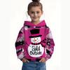 Cartoon Cat Full Print Girl Trendy Hoodie Sweatshirt, Comfort Fit Long Sleeve Jumper Tops, Children Kids Clothing Gift