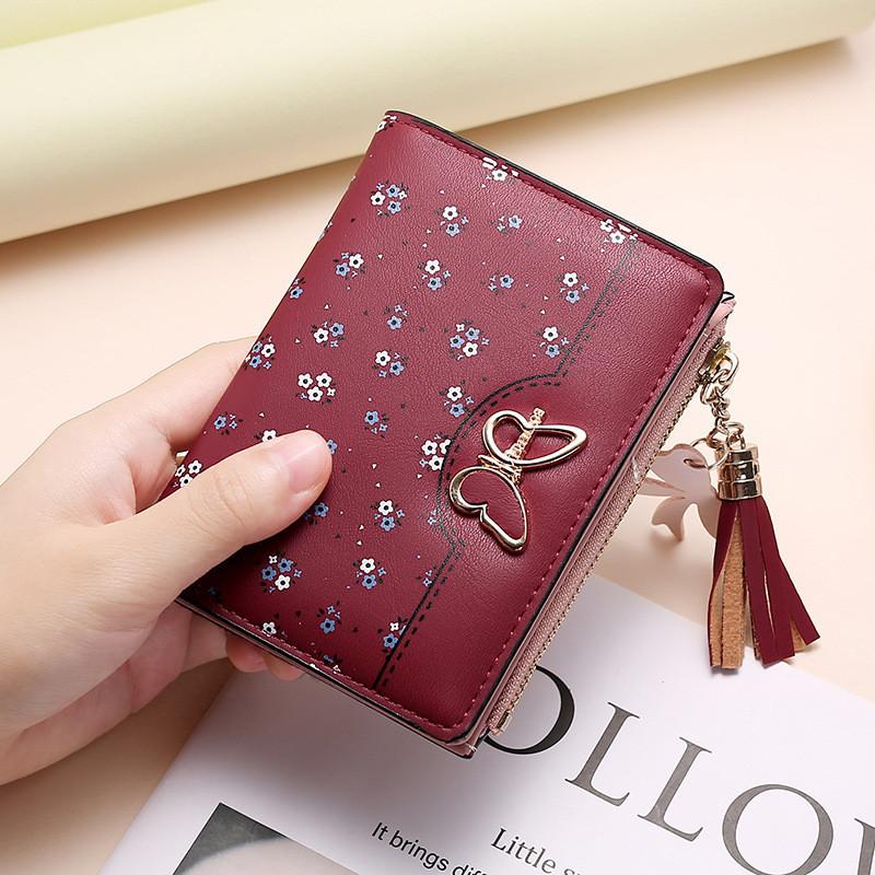 IELGY Short Wallet Coin Purse Fashion Multi-card Zipper Short Wallet Ladies