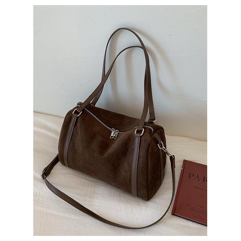 IELGY Retro Fashion Suede Ladies Messenger Bag - Large Capacity & One Shoulder Design