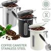 Airtight Ground Coffee Box Stainless Steel 1800 Ml Capacity Ideal for Coffee Beans 500 To 600 G Preserving Aroma For Kitchen