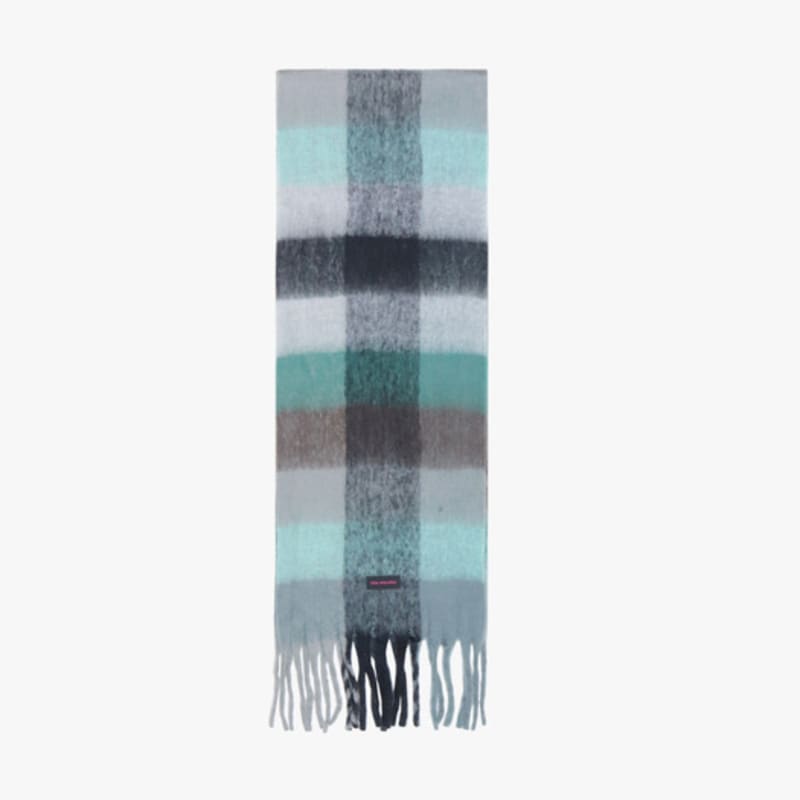 PINK PINEAPPLE COLORED CHECK MUFFLER_GREY