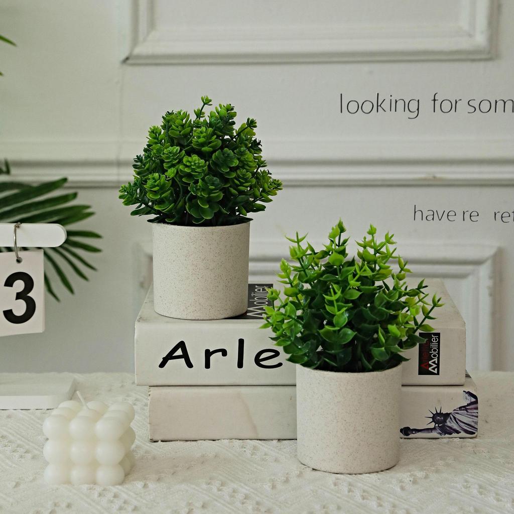 European Fresh Simulation Green Plant Potted Ornament for Home Decor