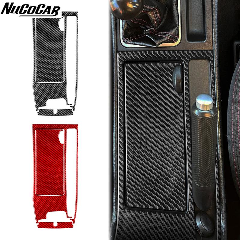 For Mazda 3 Axela 2004-2009 Carbon Fiber Centre Handbrake Storage Panel Trim Cover Car Accessories Interior Decorative Stickers