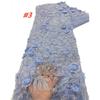 African 3D Flowers Sequins 2025 Latest Hot On Sale African French Party Lace Fabric Tulle Nigerian Lace Fabric For Wedding Dress