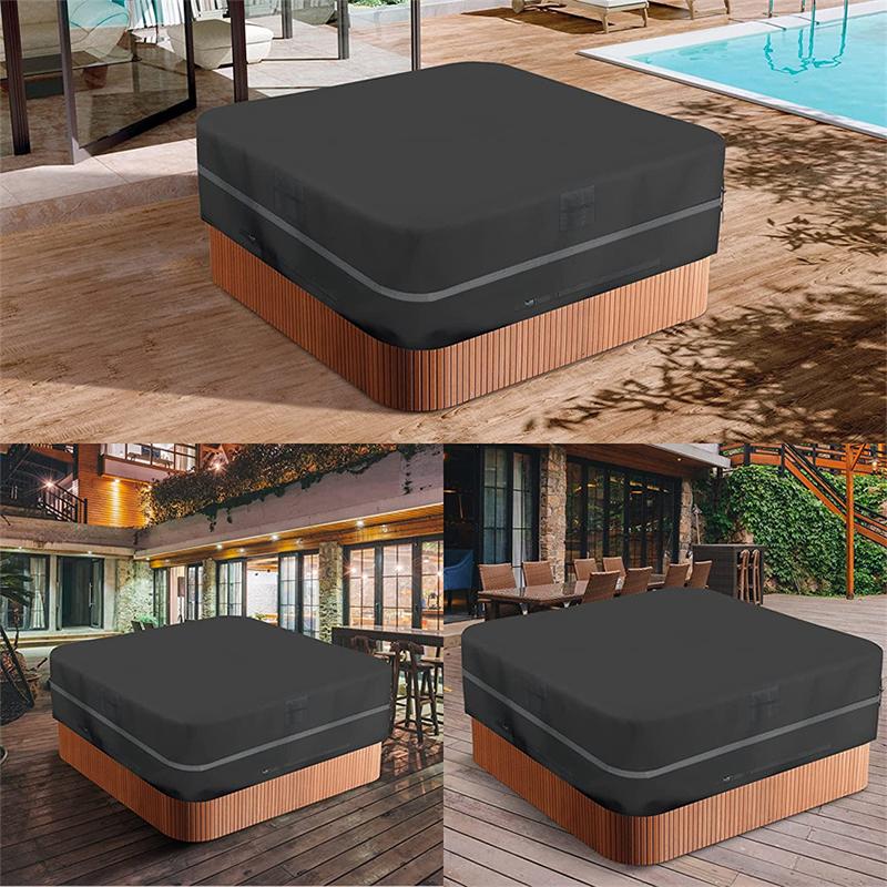 Univerzální kryt proti prachu na vířivku 210D Vodotěsný kryt na vanu Oxford Ochrana proti prachu Kryt na venkovní slunečník SPA Kryt na bazén