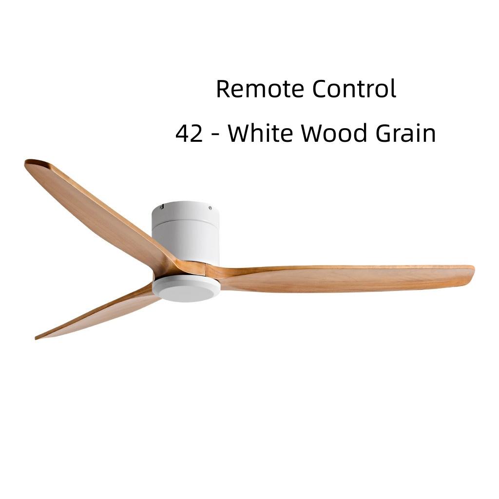 42-60" Modern Whisper-Quiet Villa Hotel Decoration Fan Commercial Ceiling Fan Style Solid Wood Blades Electric Fan