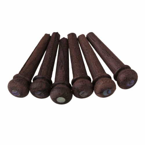 

Bstinay 6-Pack Guitar Bridge Pins for Acoustic Guitars, H16 Rosewood with Abalone Dots