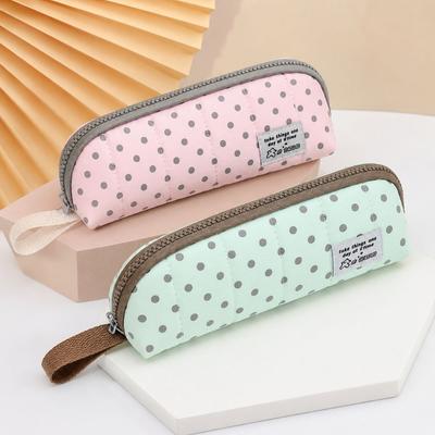 Korean Style Pen Bag Polka Dot Pencil Pouch Durable Stationery Organizer  School Supplies