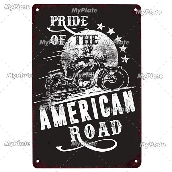 Cafe Racer Metal Sign Vintage Plaque Tin Sign Wall Decor For Garage Club Plate Crafts Ride Biker Poster Motorcycle