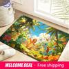 Pokemon Tropical Adventure Print Doormat Anti-slip Absorbent Floor Mat for Home Entrance Bedroom Living Room Decor