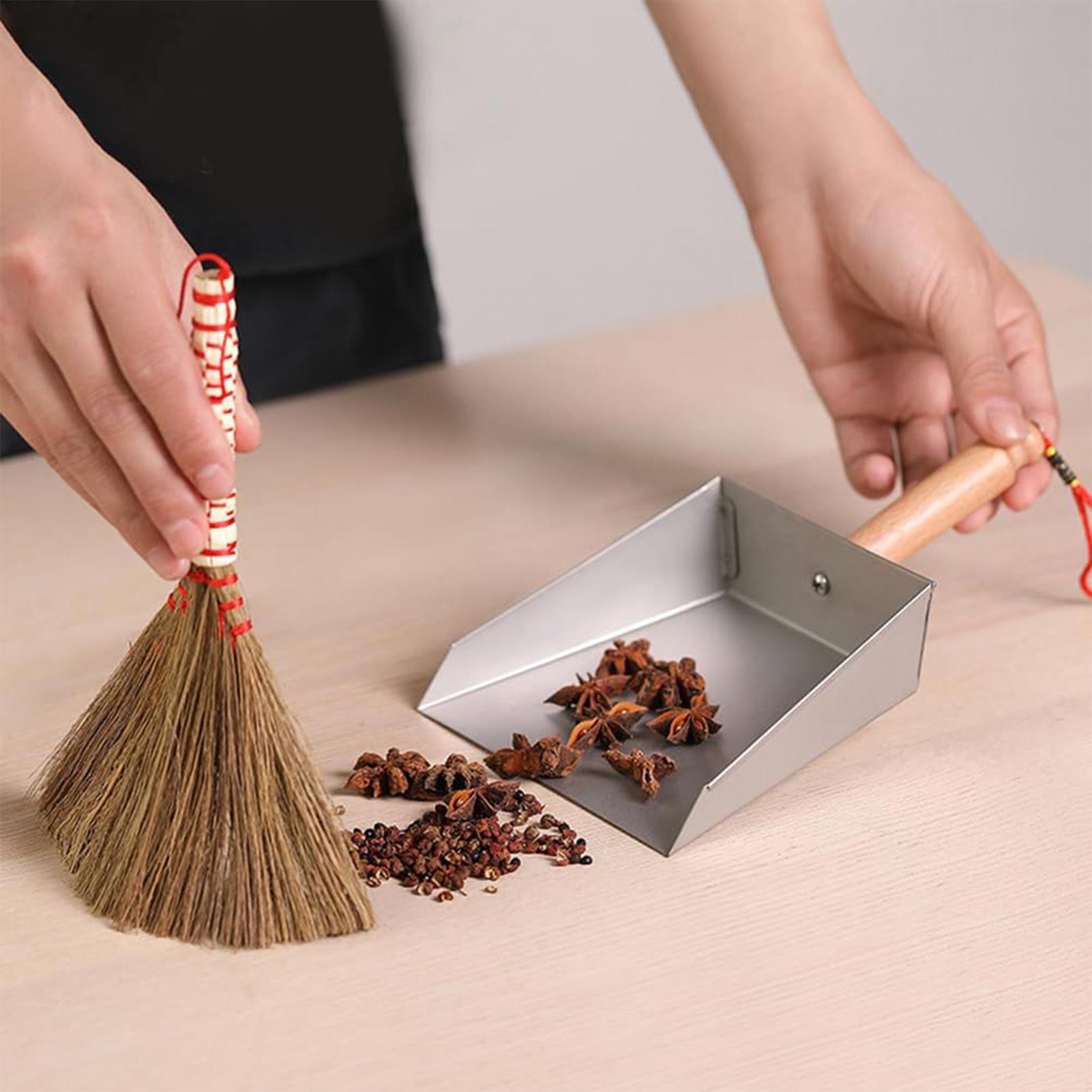 Small Metal Dust Pan Desk Cleaner Stainless Steel Dustpan Portable Wide Dust Pan Sweeping Accessories For Kitchen Living Room China Mainland