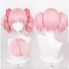Anime Madoka Kaname Cosplay Synthetik-Perücke Hohe Qualität Rosa Kurze Clip-Pferdeschwänze Hitzebeständiges Haar Party Anime Cosplay-Perücken