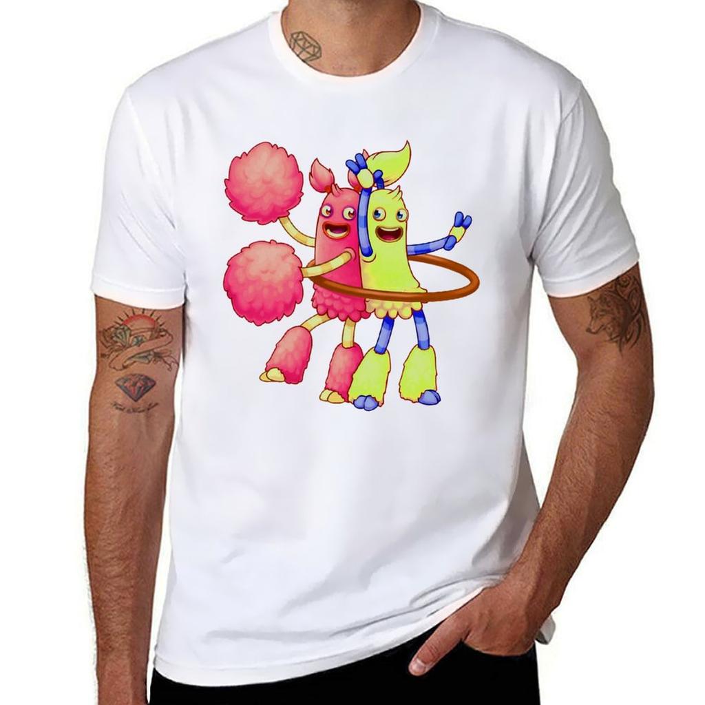 My Singing Monsters Character Hoola And Pompom Hoola And Pompom Monsters Tshirt Moisture Wicking Quick Dry Tee
