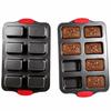 2 Pcks 8 Cavity Bread Loaf Baking Pan Nonstick Rectangular Bar Pan  for Oven Dishwasher