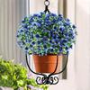 4 Stück Künstliche Seidenblumen Outdoor Faux Blumen Plastik Stoff Grünpflanzen zum Hängen Pflanzgefäß Küche Zuhause Hochzeit Garten Dekoration