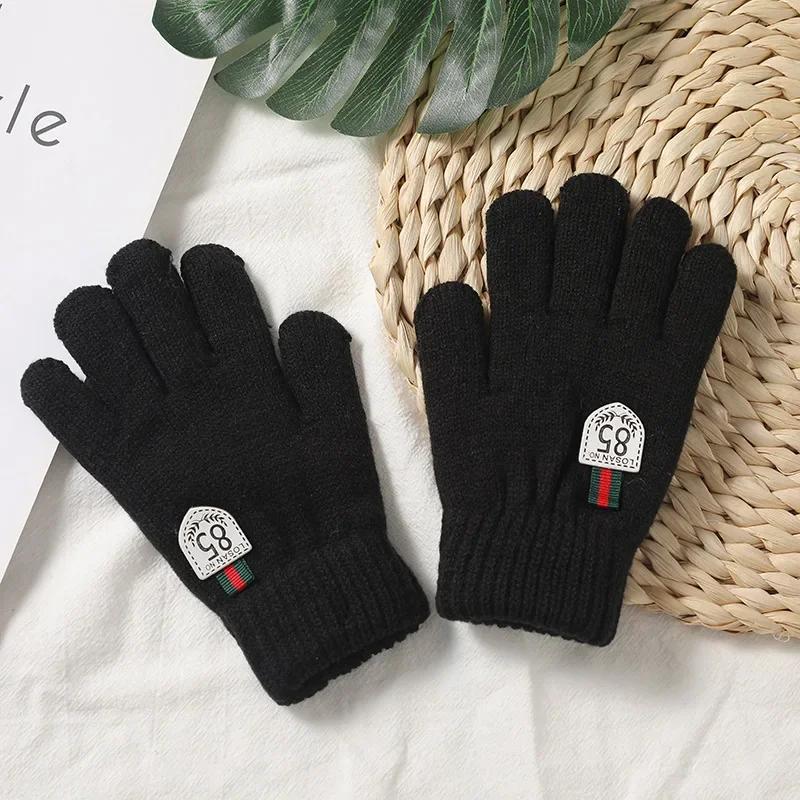 Kids Gloves Winter Full Finger Gloves Knitted Soft Children Mittens Boys Girls Gloves Thick Keep Warm Autumn Glove