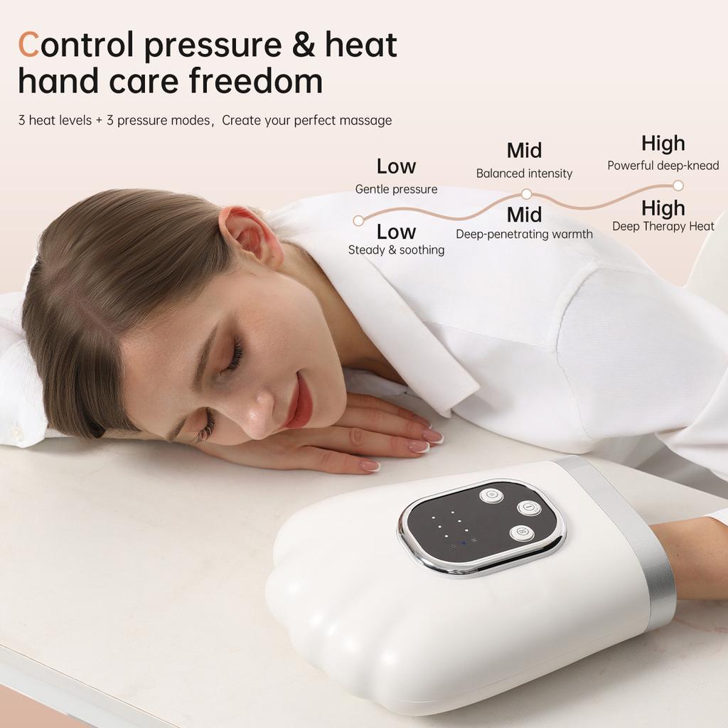Smart hand massager Household hot compress air pressure finger joint sub-finger massage relaxation hand instrument